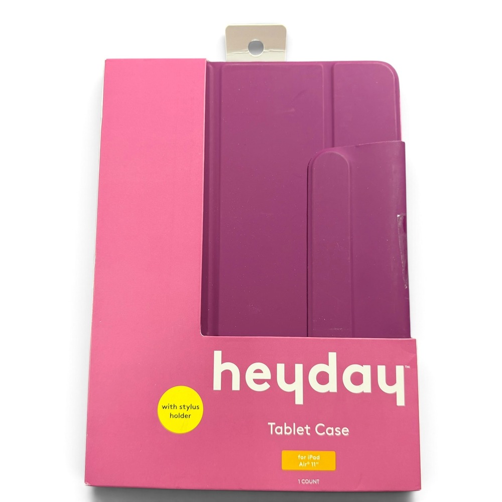 Heyday iPad Air 11 inch Tablet Case with Stylus Holder Velvet Plum Purple